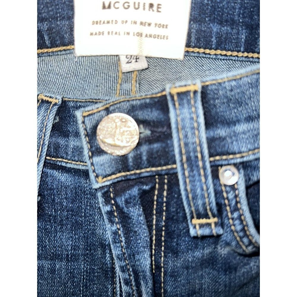 MCGUIRE Denim NWTS Size 24 Crop Wide Raw Hem (U) - Picture 6 of 7